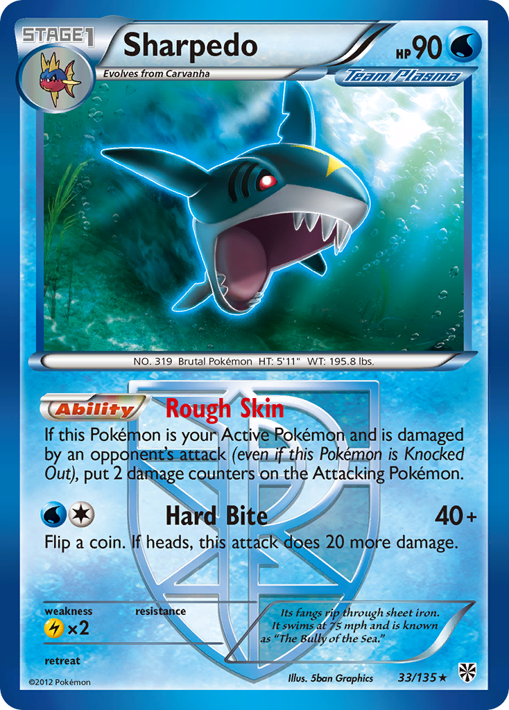 Sharpedo (Team Plasma)  Plasma Storm - Rare