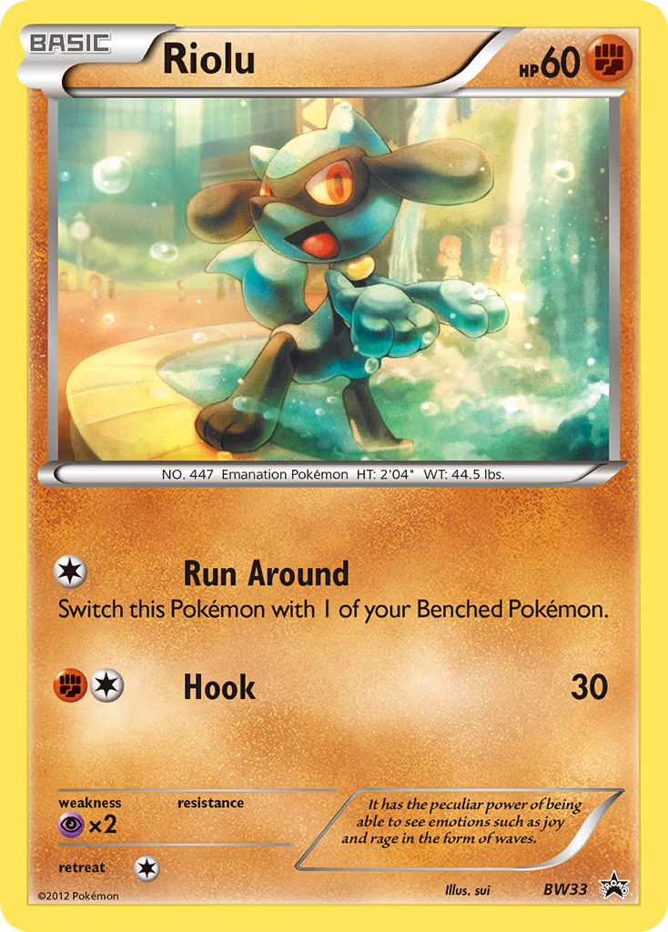 Riolu - BW33  Black and White Promos - Promo