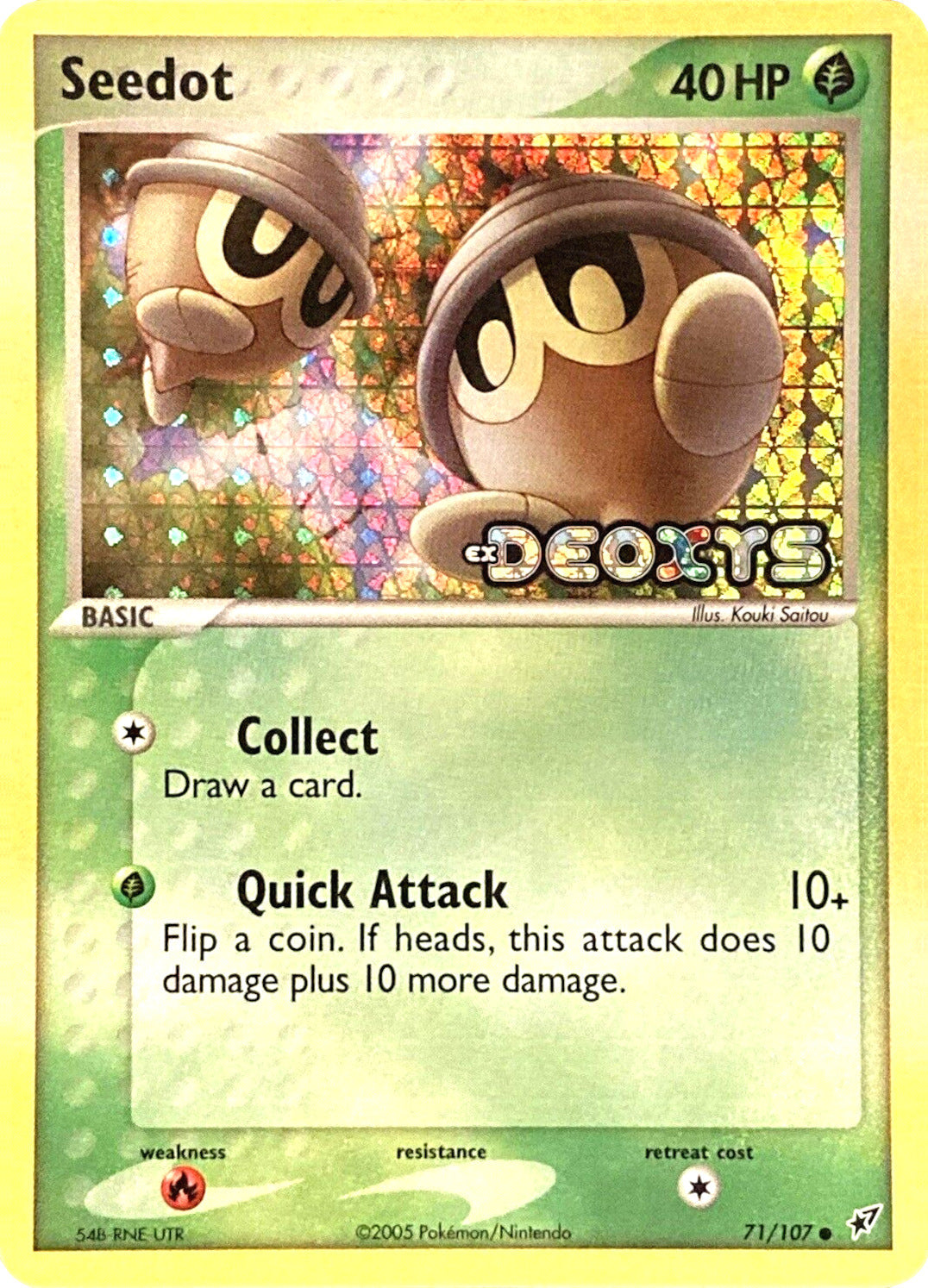 Seedot 071/107  - Reverse Holofoil Deoxys - Common