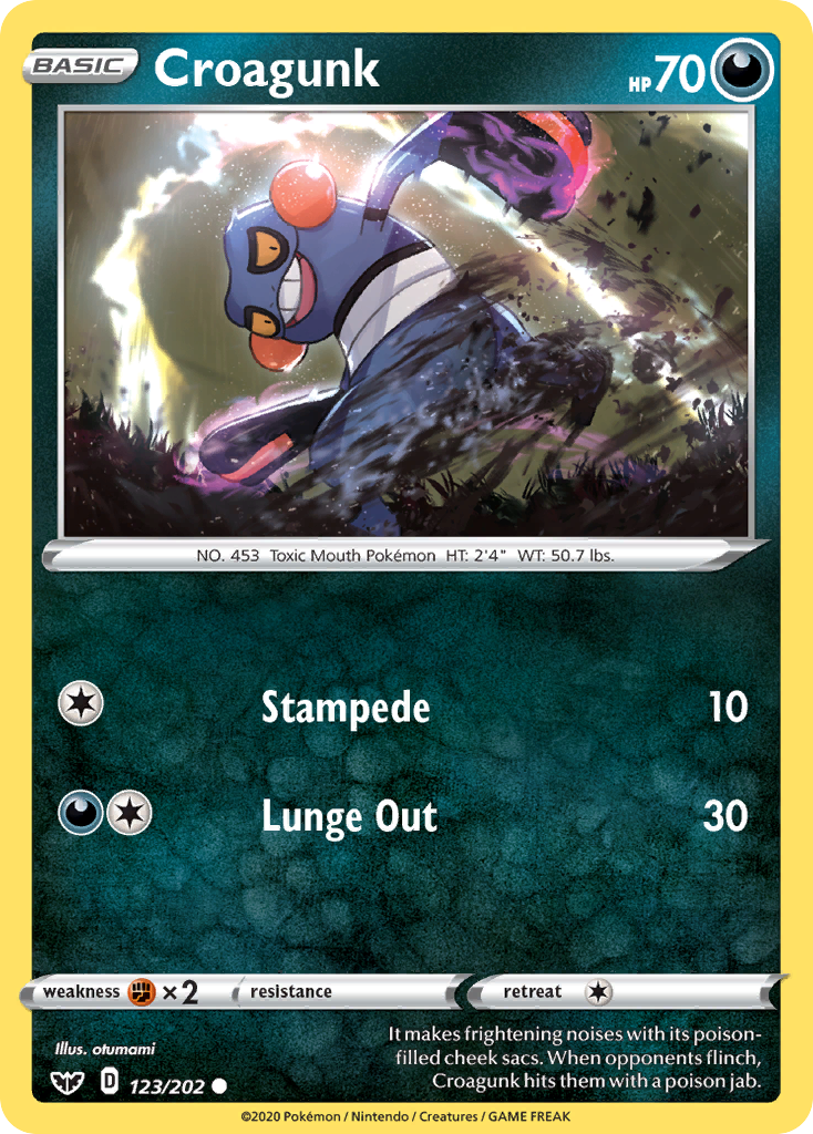Croagunk 123  SWSH01 Sword & Shield Base Set - Common