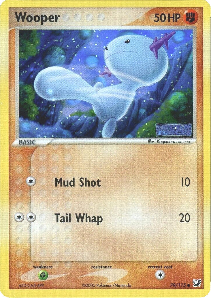 Wooper 079  - Reverse Holofoil Unseen Forces - Common