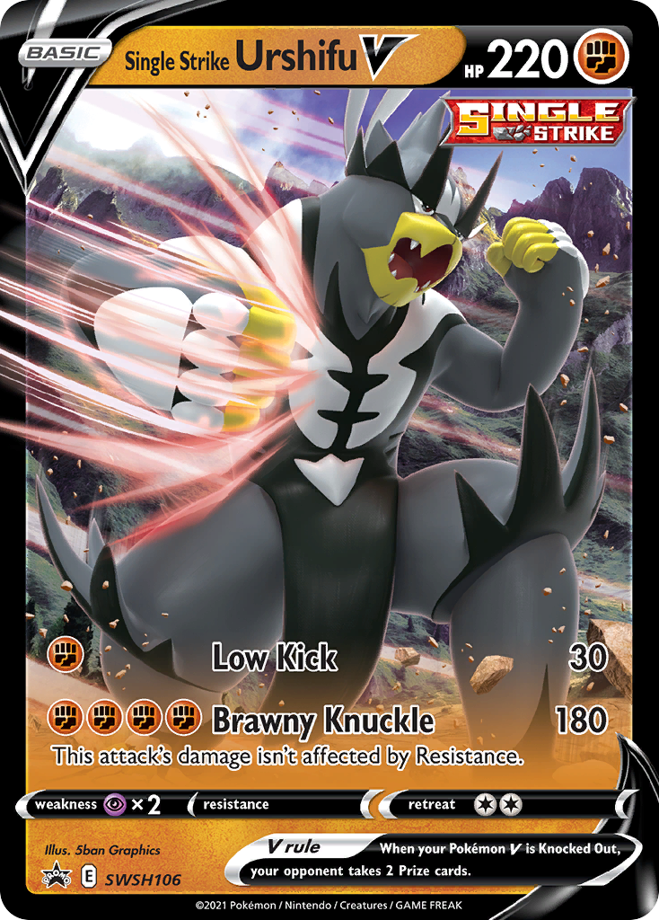 Single Strike Urshifu V SWSH106  - Holofoil SWSH Sword & Shield Promo Cards - Promo