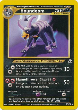 Houndoom (23) 023/75  - Unlimited Neo Discovery - Rare