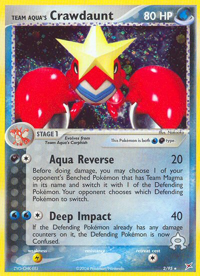 Team Aqua's Crawdaunt - 2/95/95  - Holofoil Team Magma vs Team Aqua - Holo Rare