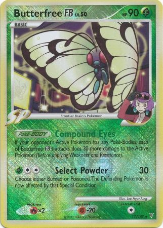 Butterfree FB 017/147  - Reverse Holofoil League & Championship Cards - Promo