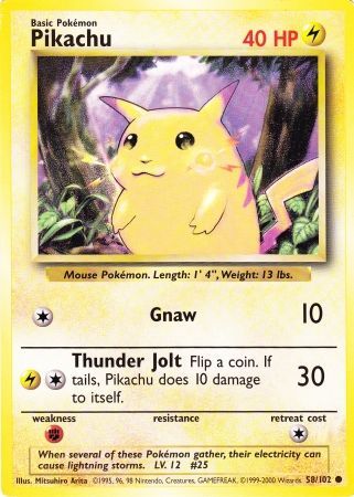 Pikachu 058/102  Jumbo Cards - Promo
