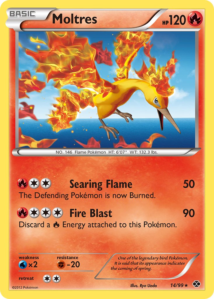 Moltres - 14/99 (Next Destinies)/99  - Holofoil Blister Exclusives - Promo