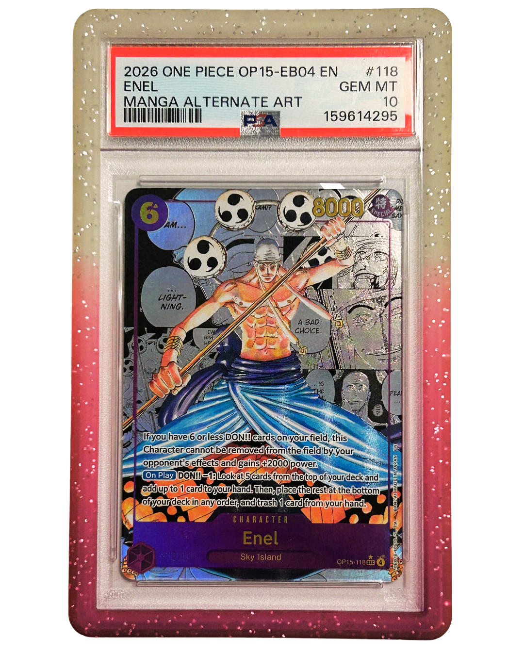 PSA 10 Enel (OP15-118) Alternate Art Manga