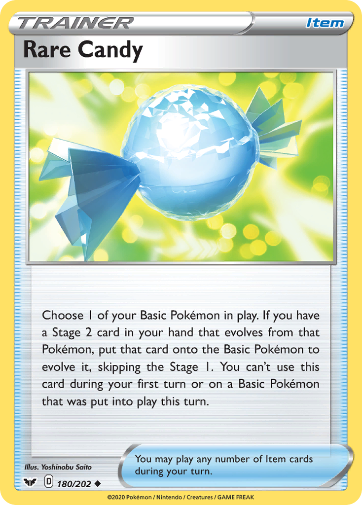 Rare Candy 180  SWSH01 Sword & Shield Base Set - Uncommon