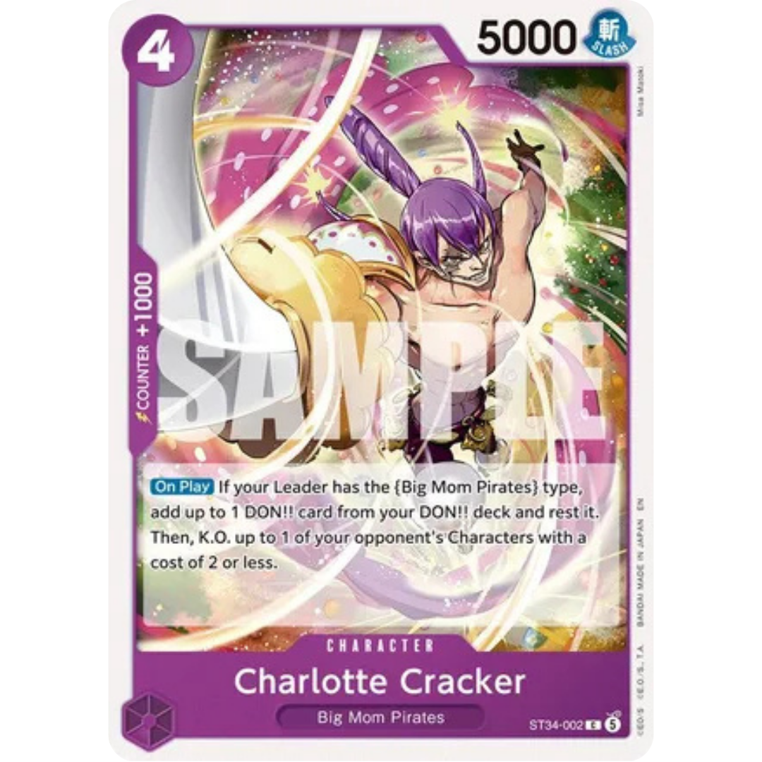 Charlotte Cracker (ST34-002) - Starter Deck 34: PURPLE Charlotte Katakuri