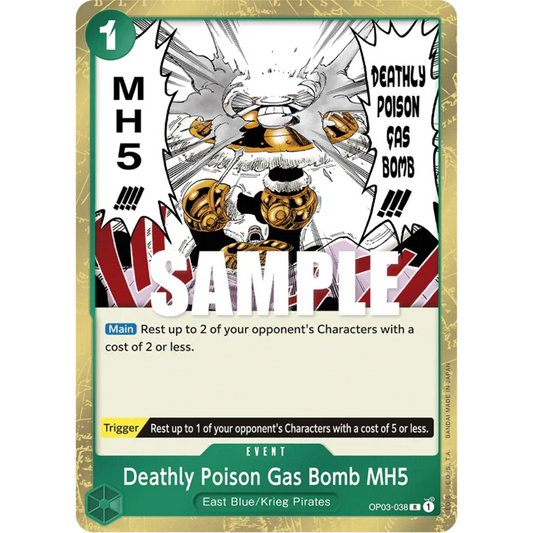 Deathly Poison Gas Bomb MH5 (OP03-038) - Pillars of Strength Foil