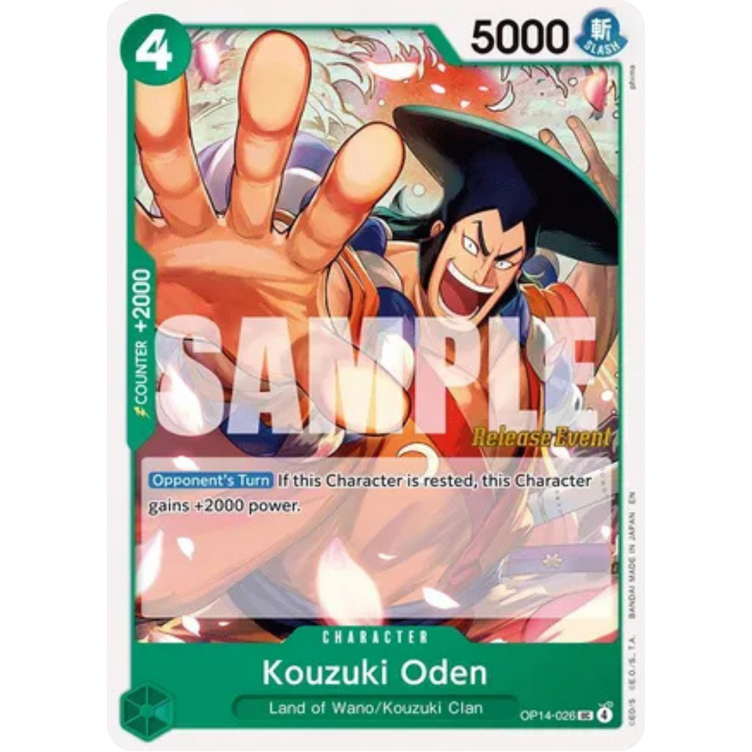 Kouzuki Oden (OP14-026) - The Azure Sea's Seven Release Event Cards