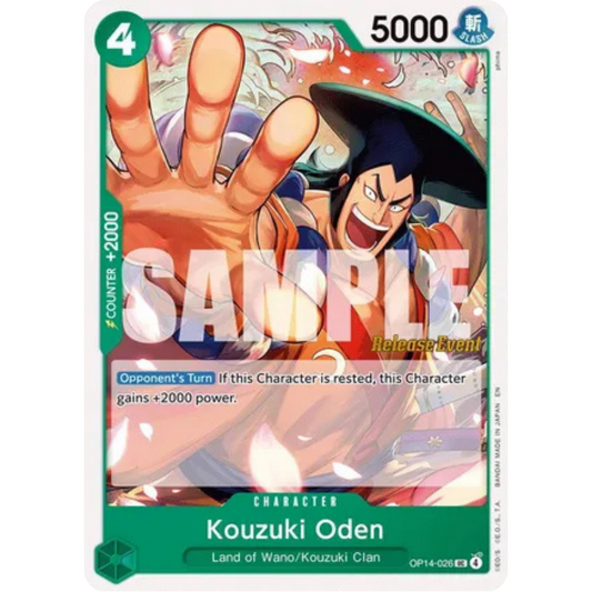 Kouzuki Oden (OP14-026) - The Azure Sea's Seven Release Event Cards