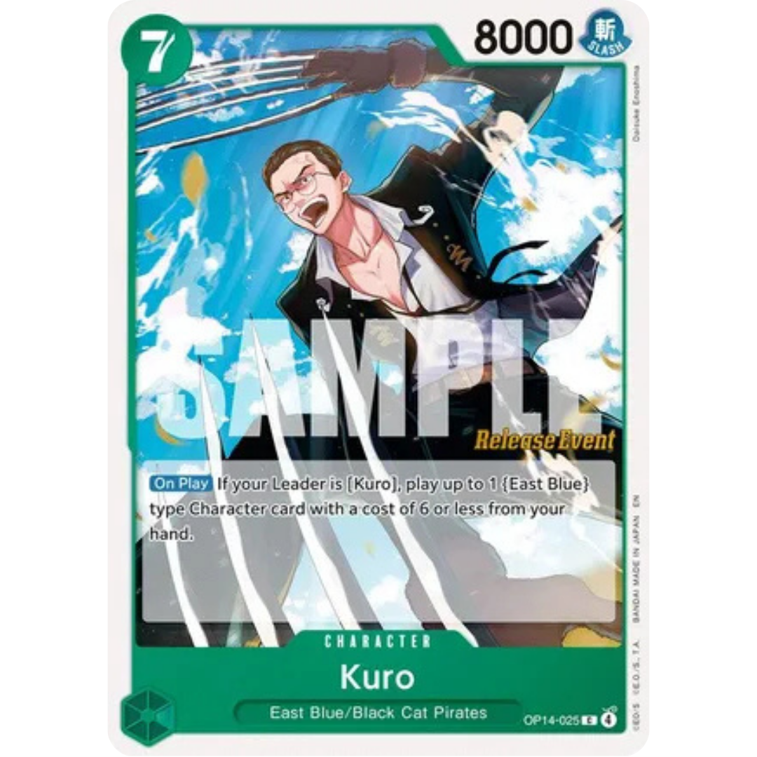 Kuro (OP14-025) - The Azure Sea's Seven Release Event Cards