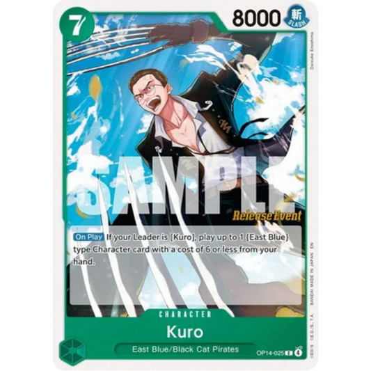 Kuro (OP14-025) - The Azure Sea's Seven Release Event Cards