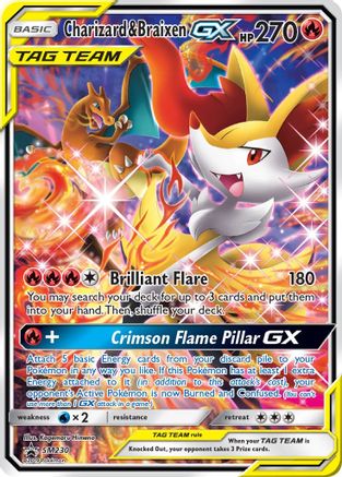Charizard & Braixen GX SM230  - Holofoil SM Promos - Promo