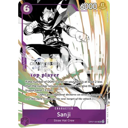 Sanji (Championship 2024 Top Player Pack Vol. 2) (OP07-064) - One Piece Promotion Cards Foil