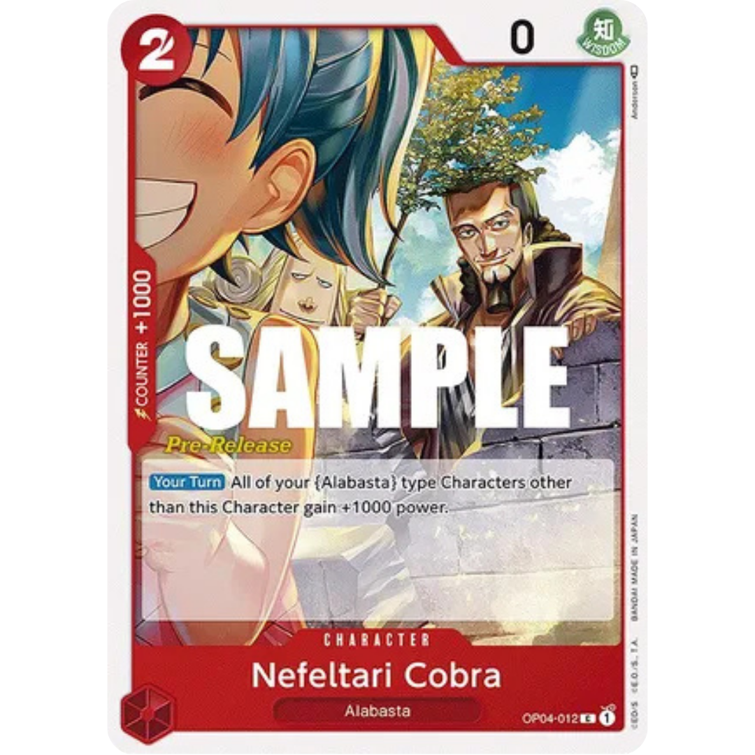 Nefeltari Cobra (OP04-012) - Kingdoms of Intrigue Pre-Release Cards