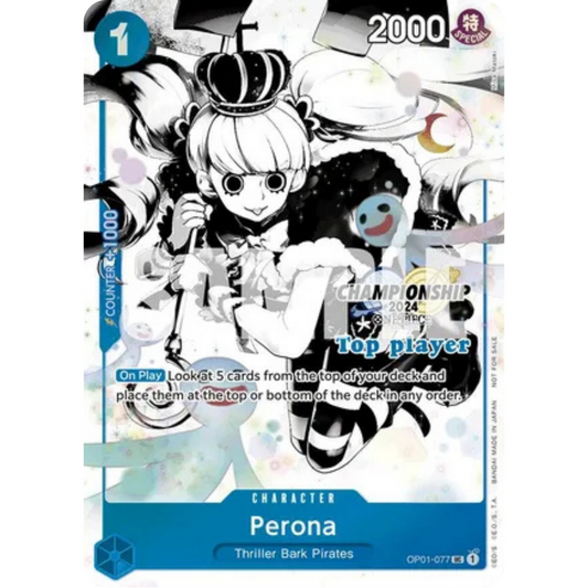 Perona (Championship 2024 Top Player Pack Vol. 2) (OP01-077) - One Piece Promotion Cards Foil