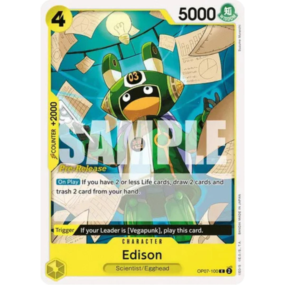 Edison (OP07-100) - 500 Years in the Future Pre-Release Cards