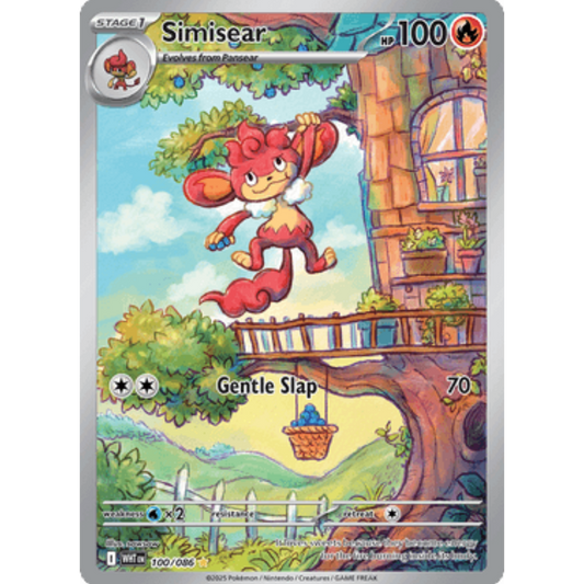 Simisear 100/086  - Holofoil SV White Flare - Illustration Rare