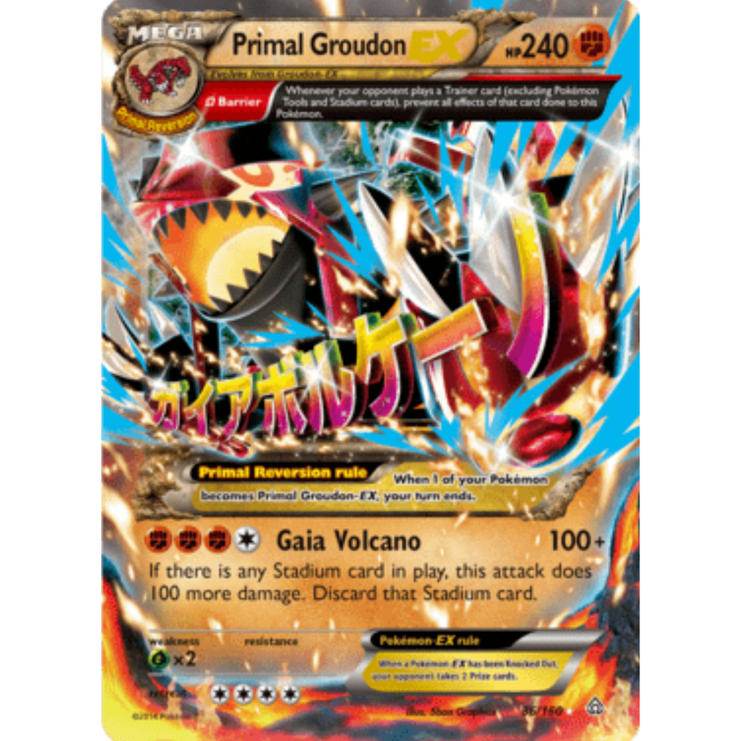 Primal Groudon EX (Omega) 086  - Holofoil XY  Primal Clash - Ultra Rare