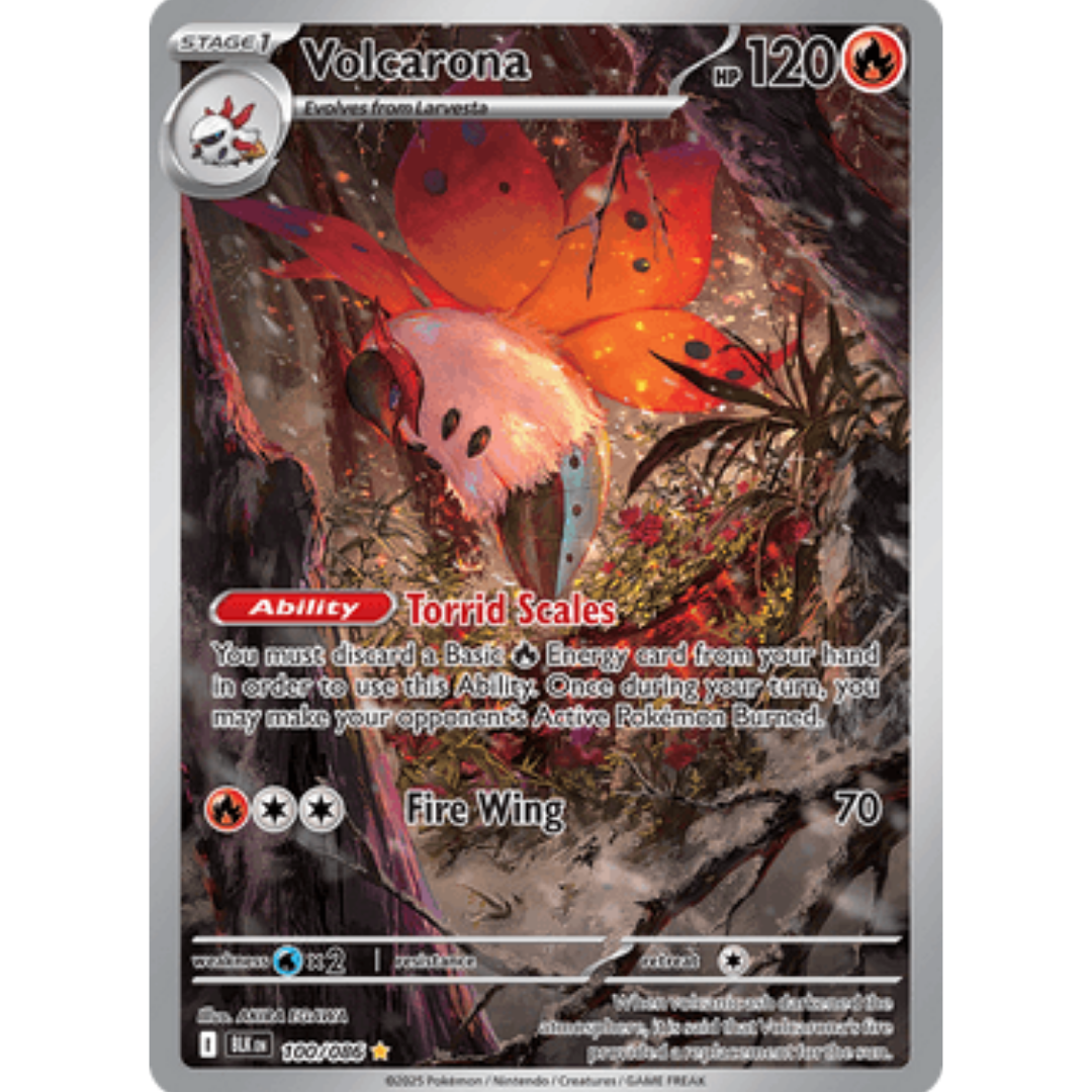 Volcarona 100/086  - Holofoil SV Black Bolt - Illustration Rare