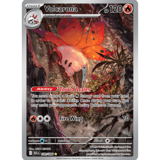 Volcarona 100/086  - Holofoil SV Black Bolt - Illustration Rare