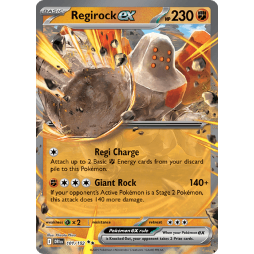 Regirock ex 101/182  - Holofoil SV10 Destined Rivals - Double Rare