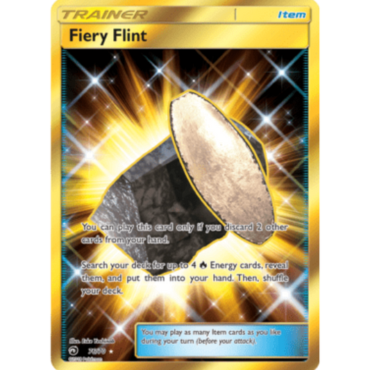 Fiery Flint (Secret) 076  - Holofoil Dragon Majesty - Secret Rare