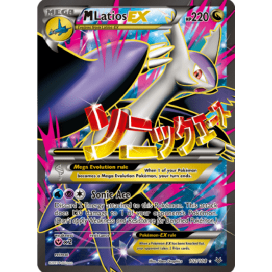 M Latios EX (102 Full Art) 102/108  - Holofoil XY  Roaring Skies - Ultra Rare