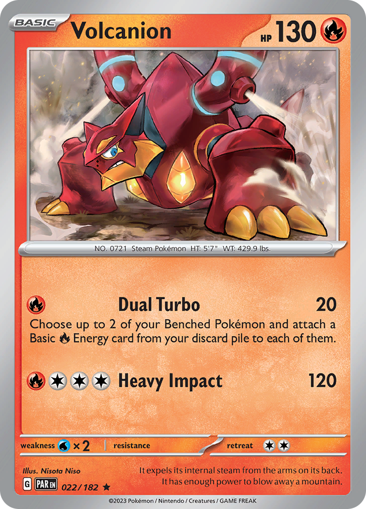 Volcanion 022  - Holofoil SV04 Paradox Rift - Rare