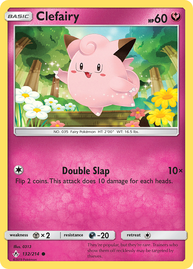 Clefairy 132  SM  Unbroken Bonds - Common