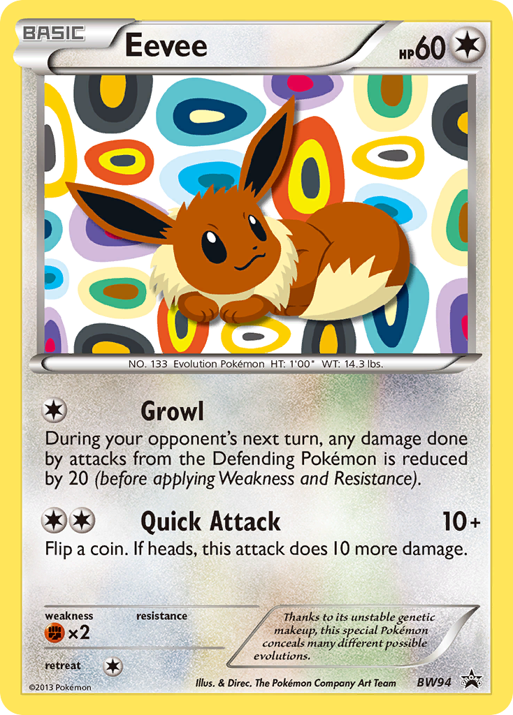 Eevee - BW94  - Holofoil Black and White Promos - Promo