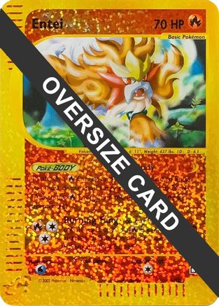 Entei - 5/12 (Box Topper)/12  - Reverse Holofoil Jumbo Cards - Promo
