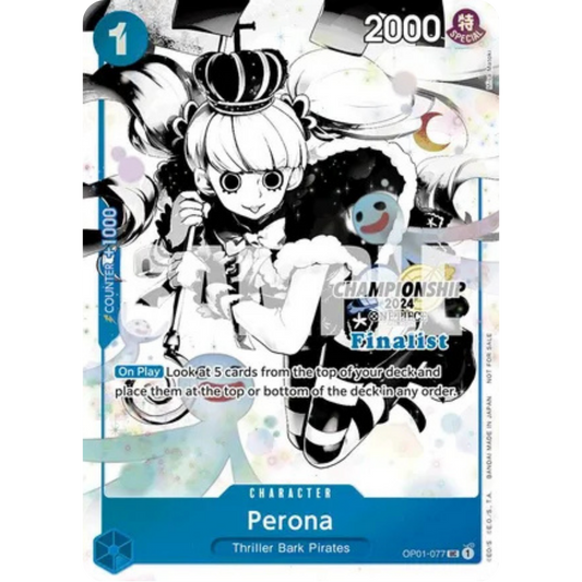 Perona (Championship 2024 Finalist Card Set Vol. 2) (OP01-077) - One Piece Promotion Cards Foil