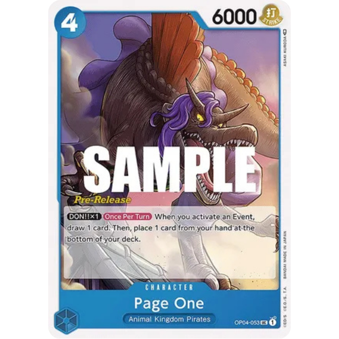 Page One (OP04-053) - Kingdoms of Intrigue Pre-Release Cards