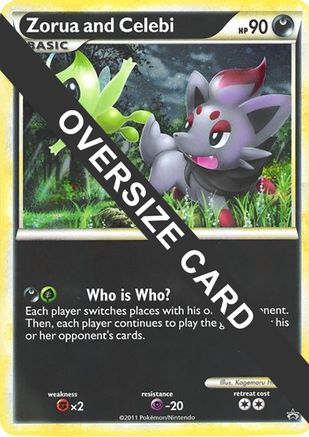 Zorua and Celebi (Black and White Tour Promo)  - Holofoil Jumbo Cards - Promo
