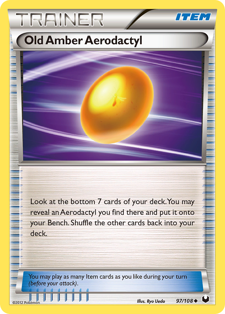 Old Amber Aerodactyl 097  Dark Explorers - Uncommon