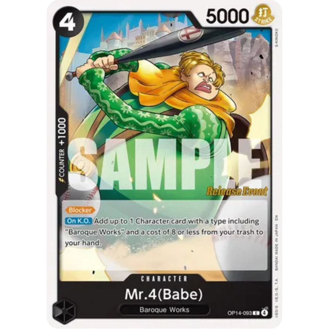 Mr.4(Babe) (OP14-093) - The Azure Sea's Seven Release Event Cards