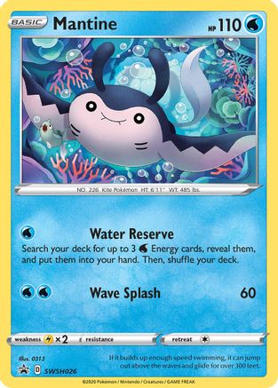 Mantine SWSH026  - Holofoil SWSH Sword & Shield Promo Cards - Promo