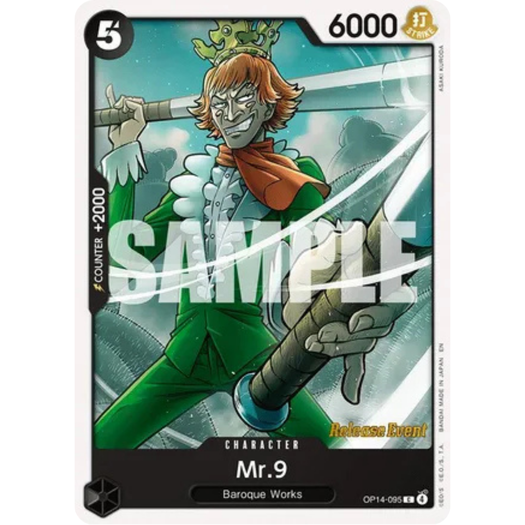 Mr.9 (OP14-095) - The Azure Sea's Seven Release Event Cards