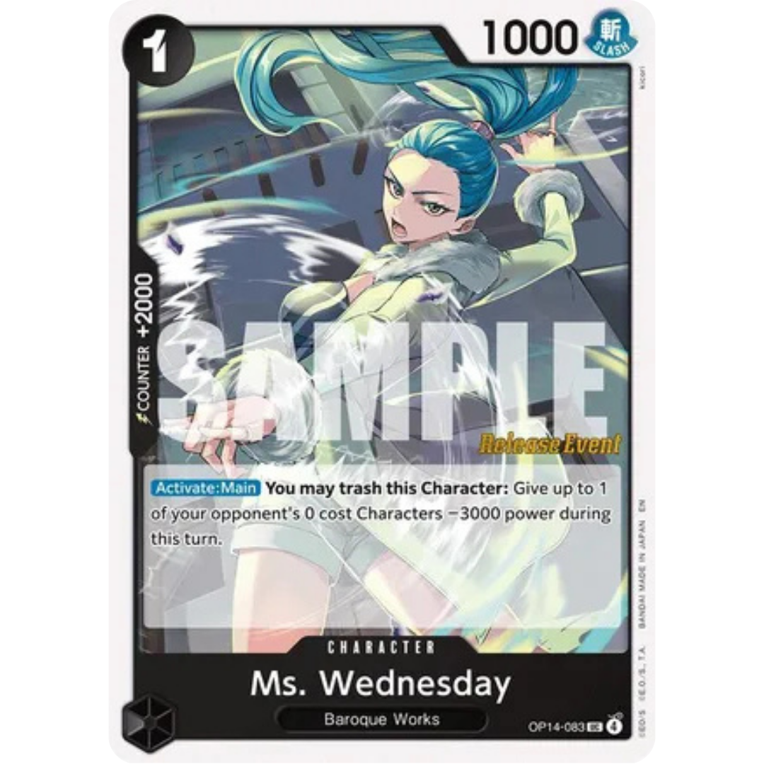 Ms. Wednesday (OP14-083) - The Azure Sea's Seven Release Event Cards