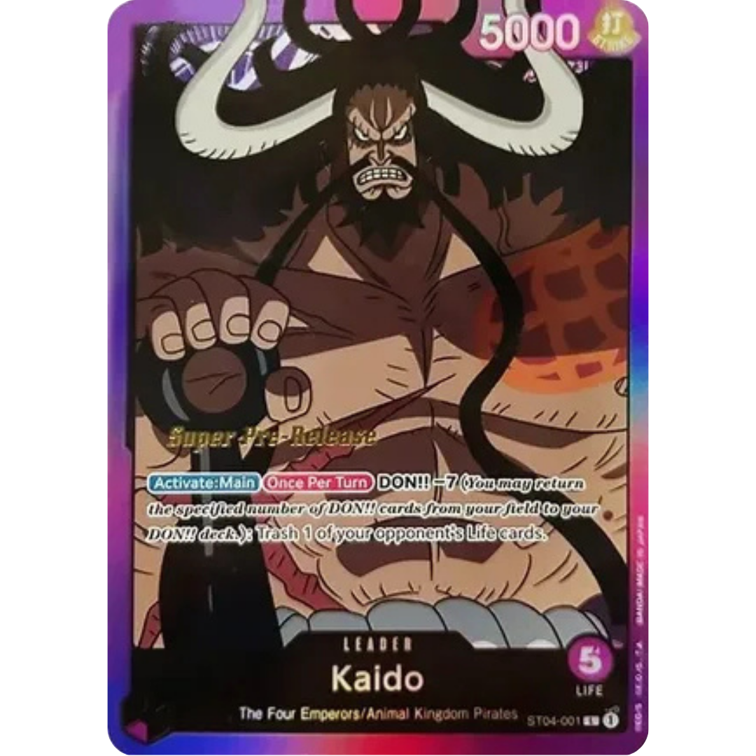 Kaido (001) (ST04-001) - Super Pre-Release Starter Deck 4: Animal Kingdom Pirates Foil