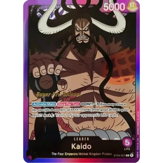 Kaido (001) (ST04-001) - Super Pre-Release Starter Deck 4: Animal Kingdom Pirates Foil