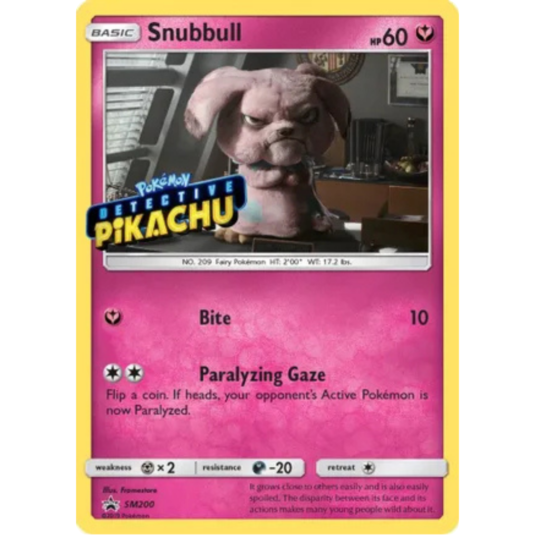 Snubbull - SM200 (Detective Pikachu Stamped)  - Holofoil SM Promos - Promo