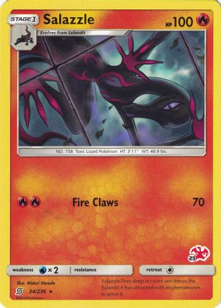 Salazzle - 34/236 (#23 Charizard Stamped)/236  Battle Academy - Promo