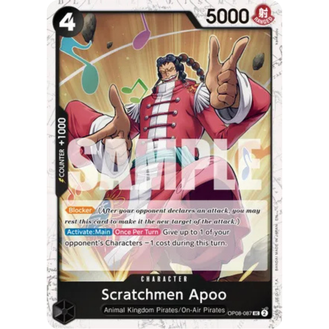 Scratchmen Apoo - OP08-087 (Pirate Foil) (OP08-087) - Premium Booster -The Best- Vol. 2 Foil
