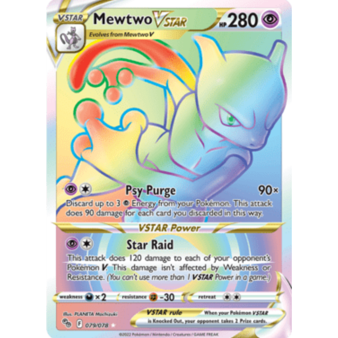 Mewtwo VSTAR (79) (Secret) 079/078  - Holofoil Pokemon GO - Secret Rare