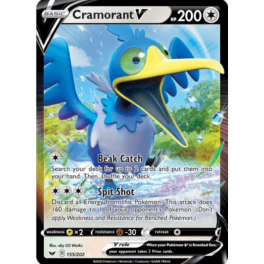 Cramorant V (155/202) [Sword & Shield: Base Set]